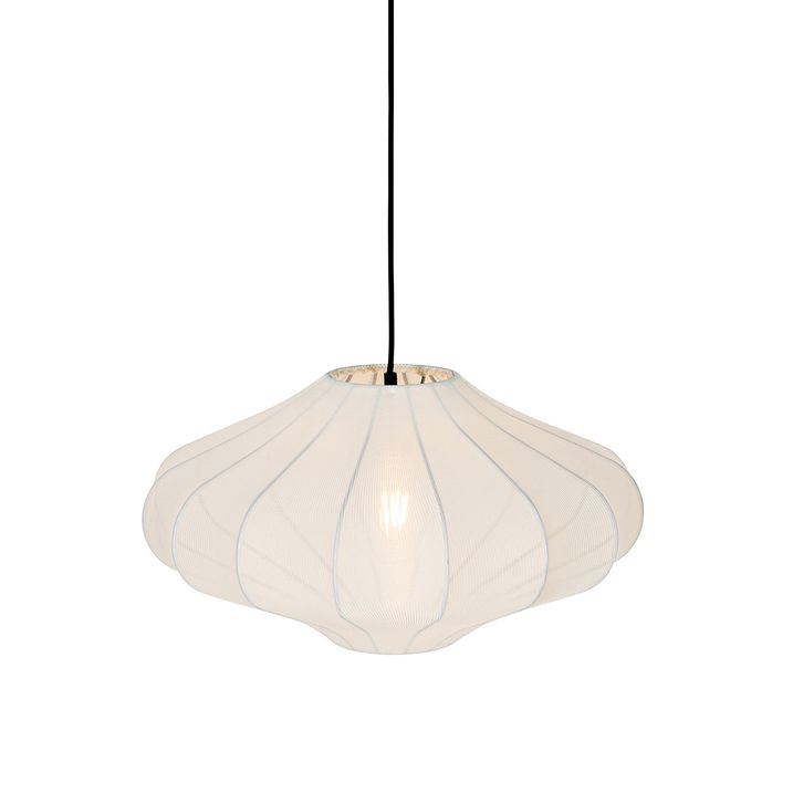 Design függőlámpa fehér selyem 50 cm - Plu