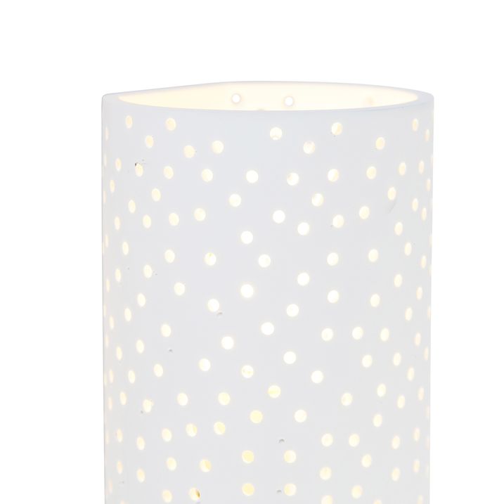 Vintage wandlamp wit gips cilindervormig - Mahou