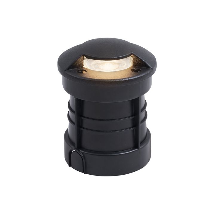 6 modernių įleidžiamų į žemę šviestuvų rinkinys juodas GU10 50 mm 2 šviesų efektas IP65 - Cellar