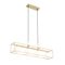 Design pendellampe gull med hvitt glass 4-lys - Aniek