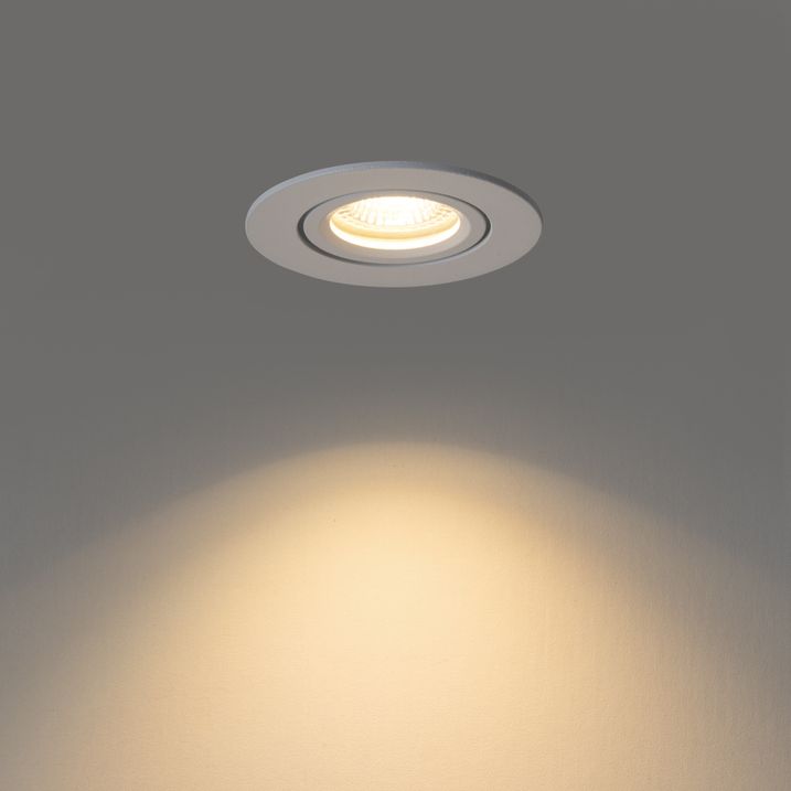 Комплект от 6 вградени спота бели, накланящи се 6,5 см, включително LED IP54 Ultra Slim - Pupil