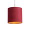 Lampa wisząca z abażurem z czerwonego weluru ze złotem 40 cm - Combi