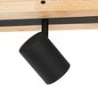 Viedais-griestu-prožektors-melns-ar-koku-3-gaismas-grozāms-un-noliecams,-ieskaitot-Wifi-GU10-50mm---Jeana