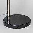 Bogenleuchte-Stahl-Stoffschirm-braun-45-cm---XXL