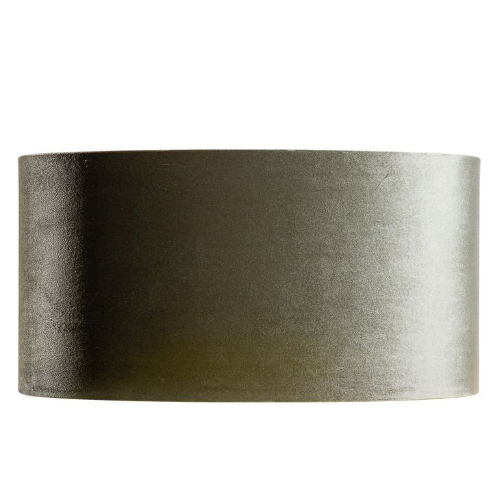 Abajur de Veludo Verde com Interior Dourado Oval 50/33/25