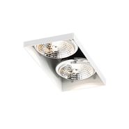 Modern-infälld-spotlight-vit-GU10-AR70-trimless-2-ljus---Oneon