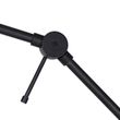 Candeeiro-de-pé-preto-com-cúpula-cinzento-claro-50-cm-ajustável---Editor