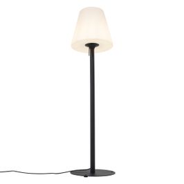 Moderna-āra-stāvlampa-melna-ar-baltu-abažūru-IP44---Big-Virginia