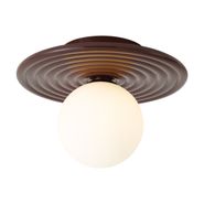 Retro-stenska-svetilka-rjava-z-opalno-okroglo-20-cm-IP44---Lila