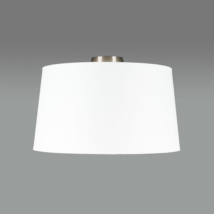 Moderna stropna lampa čelična sa bijelim sjenilom 45 cm - Combi