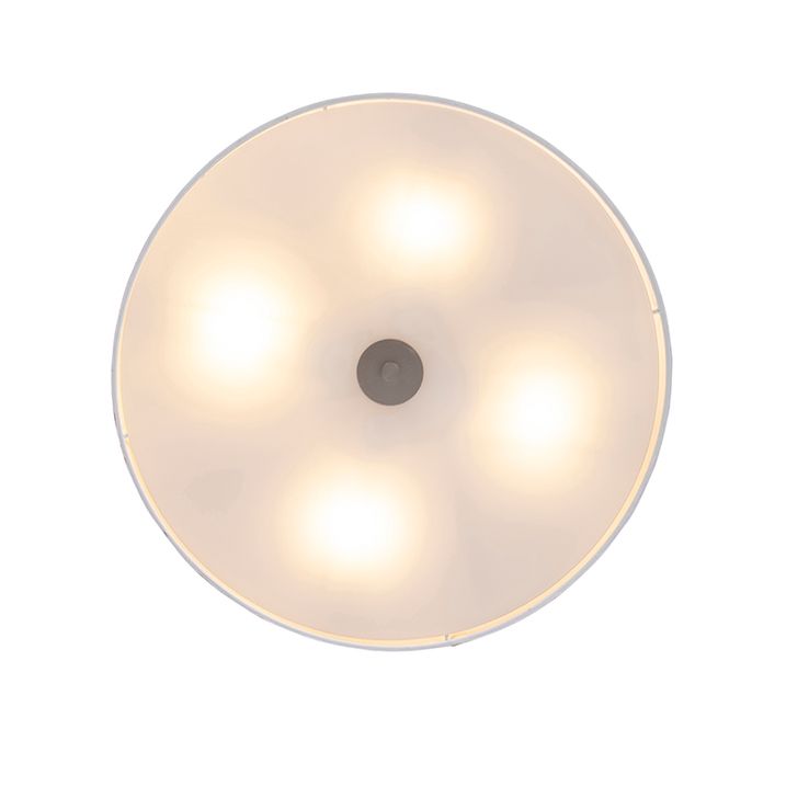 Landelijke plafondlamp wit 50 cm - Drum