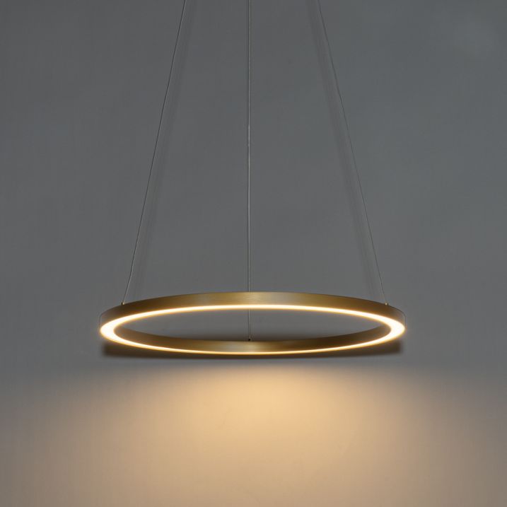 Zlaté závěsné svítidlo 60 cm vč. LED 3-stupňové stmívatelné - Girello