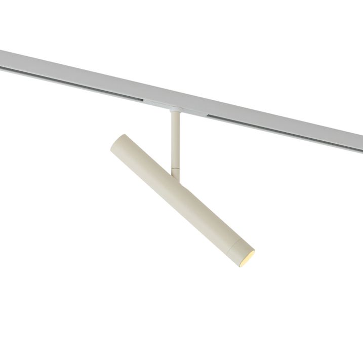 Spot modern bej cu alb pentru sistem de iluminat pe șină monofazat - Slimline Avery