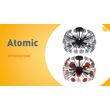 Таванно-осветление-в-стил-Арт-Деко-черно-с-кехлибар-и-дим---Atomic
