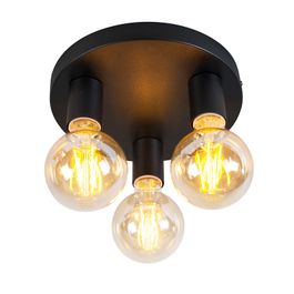 Plafoniera moderna neagra rotunda - Facil 3