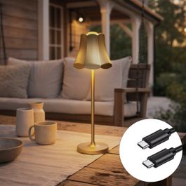 Retro bordslampa guld laddningsbar IP44 - Granny