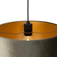 Hanglamp-zwart-met-stekker-en-groene-kap-met-gouden-binnenkant-35cm---Cavalux