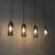 Smart-Pendant-Lamp-Black-with-Smoke-Glass-4-Lights-Incl.-4-Wifi-ST64---Laura