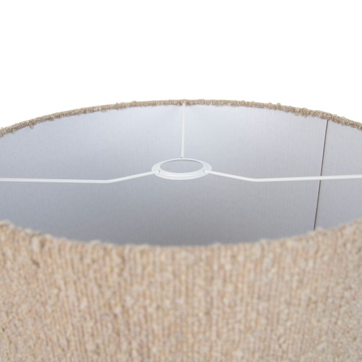 Fabric Lampshade Beige with Bouclé Fabric 40/40 cm