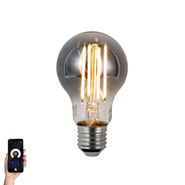 Smart-E27-Dimmbar-LED-Glühbirne-A60-Rauchglas-4.9W-150lm-1800K