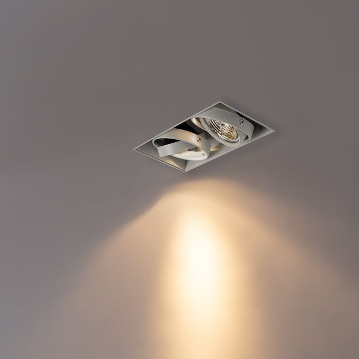 Komplet 6 vgradnih reflektorjev belih GU10 70mm 2-Light Trimless - Oneon