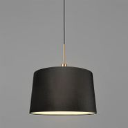 Lámpara-colgante-moderna-de-bronce-con-pantalla-de-45-cm-negra---Combi-1