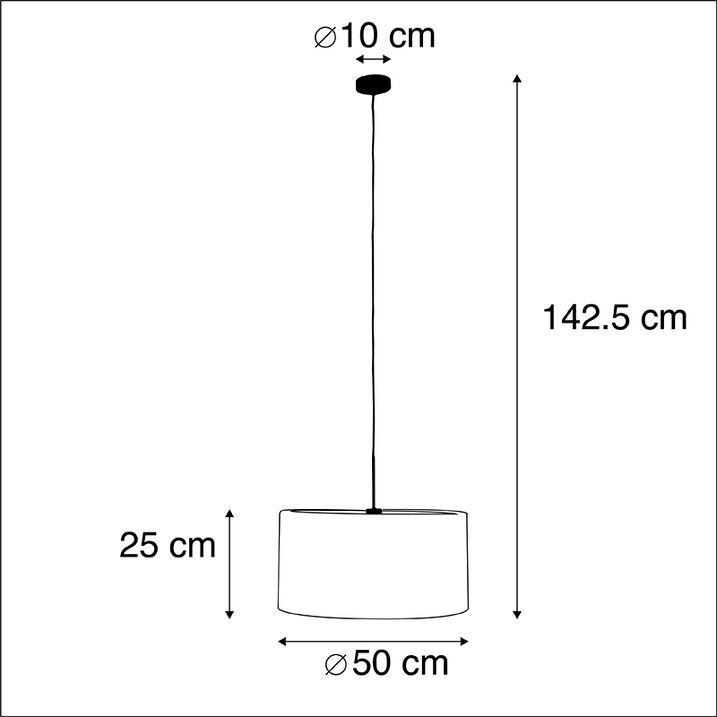 Modern lógólámpa fehér fehér árnyékolóval 50 cm - Combi 1