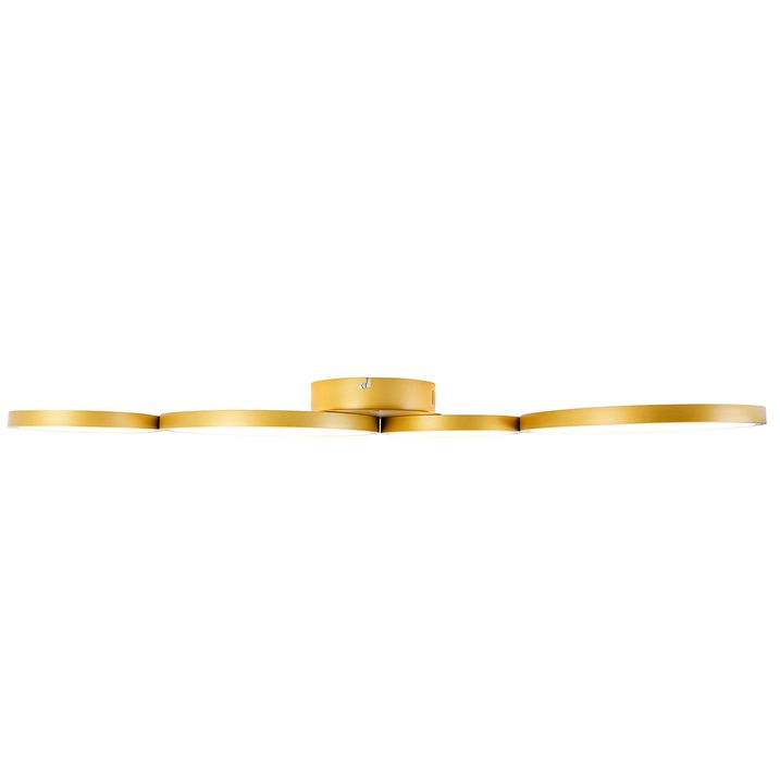 Taklampe gull inkl. LED 3-trinns dimmer 4 lys - Lupolo