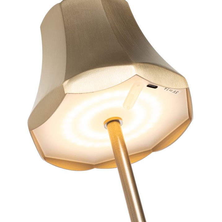Retro bordslampa guld laddningsbar IP44 - Granny