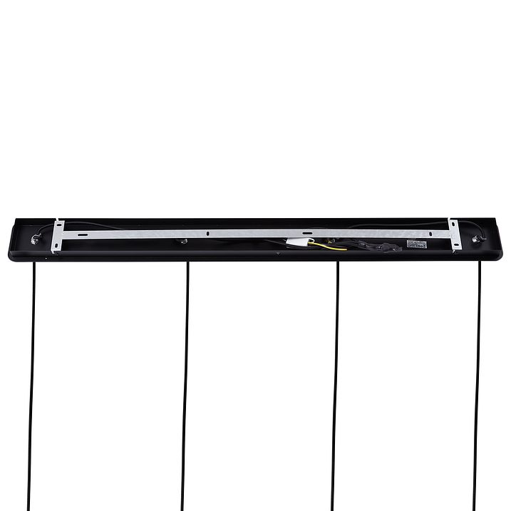Suspension rétro noire avec verre vert 4 lumières - Denise