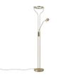 Lampadaire-moderne-doré-avec-bras-de-lecture-avec-LED-et-variateur---Divo