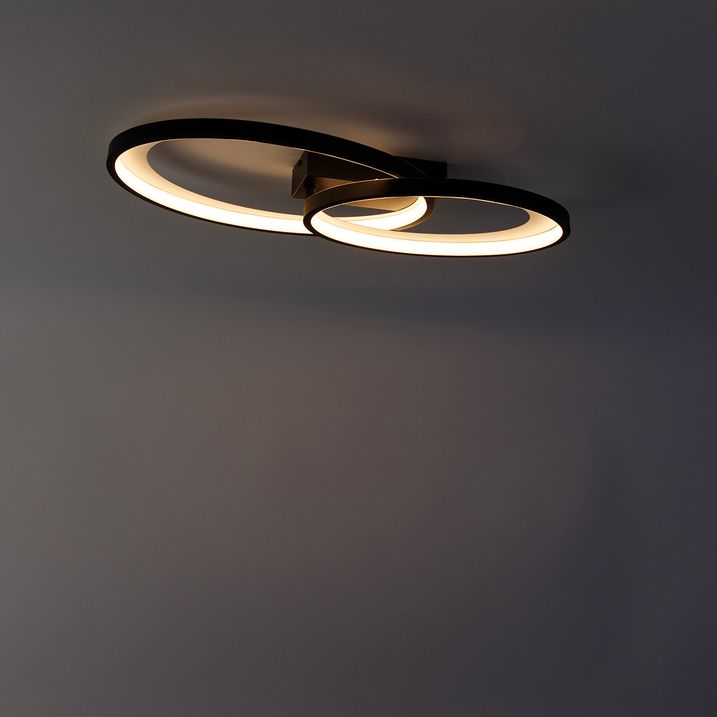 Designové stropní svítidlo černé vč. LED - Alexandra