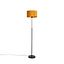 Candeeiro-de-pé-preto-com-abajur-de-veludo-amarelo-ocre-com-dourado-35-cm---Parte