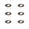 Komplet 6 modernih vgradnih reflektorjev barve jekla GU10, okroglih 50 mm, nagibnih - Cisco