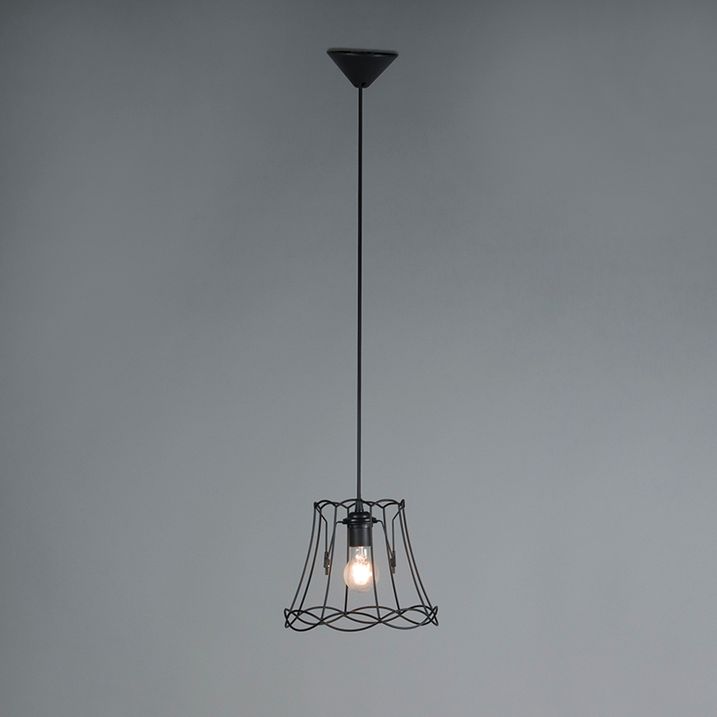 Retro Pendant Light Black 25 cm - Granny Frame