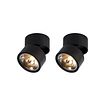 Sæt-med-2-moderne-spotlights-sorte-runde-justerbare---Go-Nine