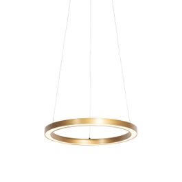 Zlaté závěsné svítidlo 40 cm vč. LED se 3stupňovým stmívačem - Girello