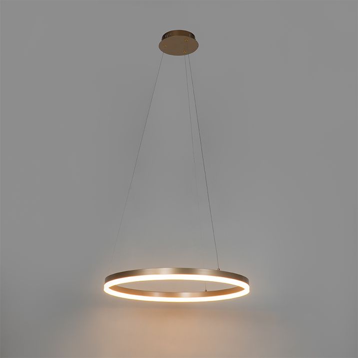 Design-riipusvalaisin kulta 60 cm sis. LED 3-vaiheinen himmennin - Anello