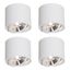 Set-of-4-Modern-Ceiling-Spotlights-White-Rotatable-and-Tiltable-AR111---Rondoo-Up