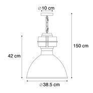 Ensemble-de-2-lampes-suspendues-industrielles-petites-noir-mat---Sicko