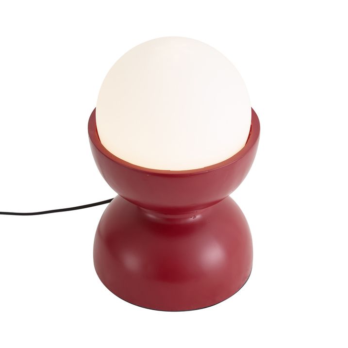 Retro tafellamp rood met opaal glas - Yoru