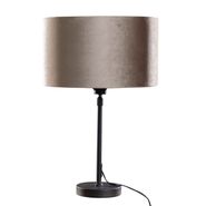 Stolní-lampa-černá-s-taupe-sametovým-stínítkem-35-cm---Parte