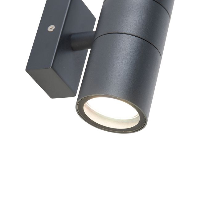 Outdoor Wall Light Dark Grey 2-Light IP44 - Duo