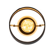 Plafondlamp-met-katoenen-kap-zwart-met-goud-20-cm---Combi-zwart