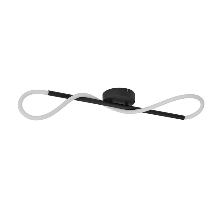 Plafonnier moderne noir avec LED inclus à 3 niveaux de gradation - Keri