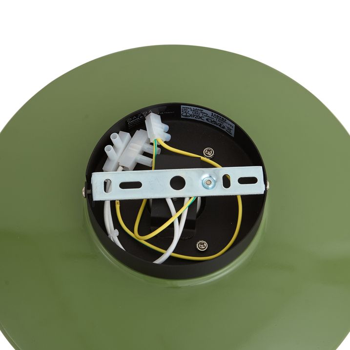 Plafonnier rétro vert avec verre opale - Lila