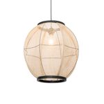 Oosterse hanglamp bruin stof 46 cm - Rob