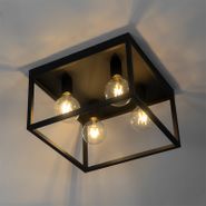 Plafoniera-industriala-neagra-40-cm-4-lumini---Cage