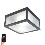 Inteligentna-lampa-sufitowa-zewnętrzna-czarna-z-żebrowanym-szkłem-z-WiFi-A60---Charlois