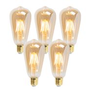 Set-od-5-E27-LED-lampi-sa-mogućnošću-zatamnjivanja-ST64-goldline-5W-380-lm-2200K